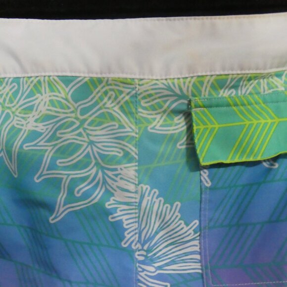 GEORGE | medium | Tropical Gradient Swim Shorts *stained waistline - Picture 10 of 15
